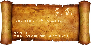 Fassinger Viktória névjegykártya
